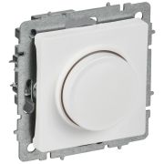 Светорегулятор поворотно-нажимной СП BRITE СС10-1-0-БрАБ 600Вт механизм арктич. бел. IEK BR-D20-0600-K91