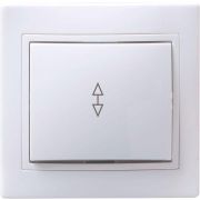 Переключатель проходной 1-кл. СП Кварта 10А IP20 ВСп10-1-0-КБ бел. GENERICA EVK12-K01-10-DM