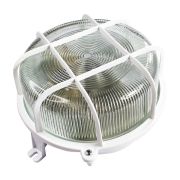 Светильник НПП 03-100-007 «Креа» круг 1х100Вт E27 IP44 корпус с решеткой бел. Элетех 1005500877