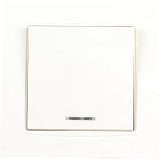 Выключатель 1-кл. СП Бриллиант 10А IP20 с подсветкой сл. кость UNIVersal 7948615