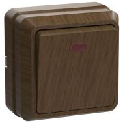 Выключатель 1-кл. ОП Октава 10А IP20 ВС20-1-1-ОД с индикацией дуб GENERICA EVO11-K04-10-DC