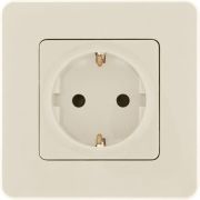 Розетка 1-м СП Inspiria 16А IP20 250В 2P+E защ. шторки немецк. стандарт механизм сл. кость Leg 673731