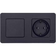 Выключатель 1-кл. Inspiria 10А IP20 250В 10AX механизм антрацит IEK 673603