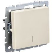Выключатель 1-кл. СП BRITE ВС10-1-1-БрКр 10А с индик. механизм беж. IEK BR-V10-1-10-K10