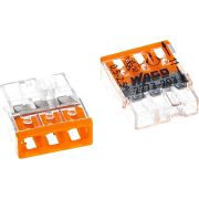 Клемма 3-х проводная 3х(0.5-2.5мм) для распред. коробки (без пасты) WAGO 2273-203