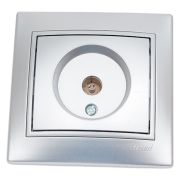 Розетка телевизионная проходная TV СП Mira сер. металлик LEZARD 701-1010-129