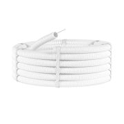 Труба гофрированная ПЛЛ гибкая d25мм с протяжкой безгалоген. (HF) ПВ-0 бел. (уп.50м) DKC 81825