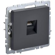 Розетка компьютерная СП RJ45 кат.5E BRITE РК10-БрГ механизм графит IEK BR-K10-1-K53