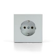 Розетка ArtGallery 16А с заземл. со шторками быстрозажим. клем. механизм алюм. SE GAL000345S