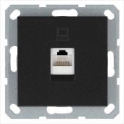 Розетка компьютерная 1-м RJ45 IP20 кат. 5E механизм антрацит Jasmart G6105B